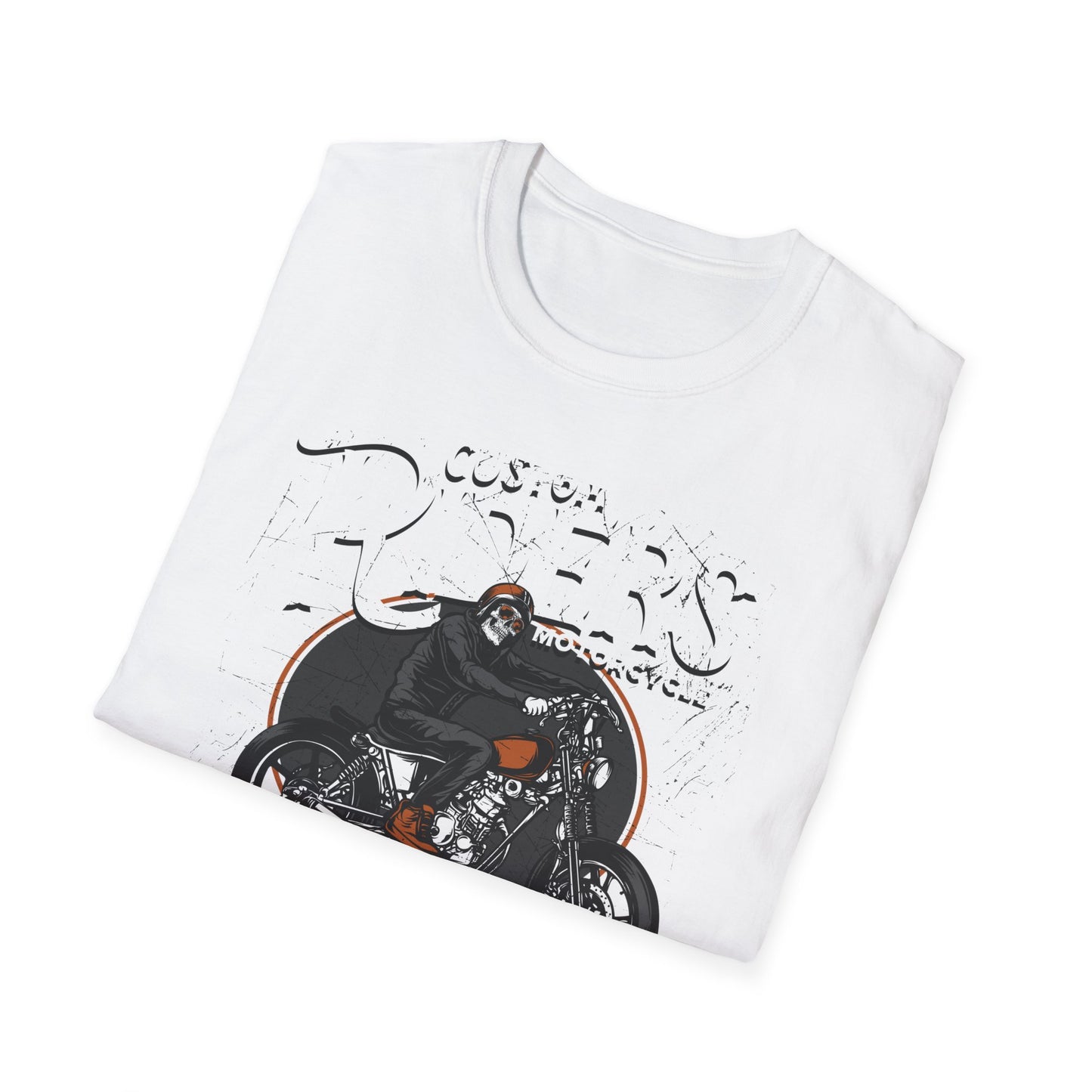 Epic Custom Riders T-Shirt - Skull Biker Motorcycle Tee - Vintage Distressed Grunge Apparel for Men & Women