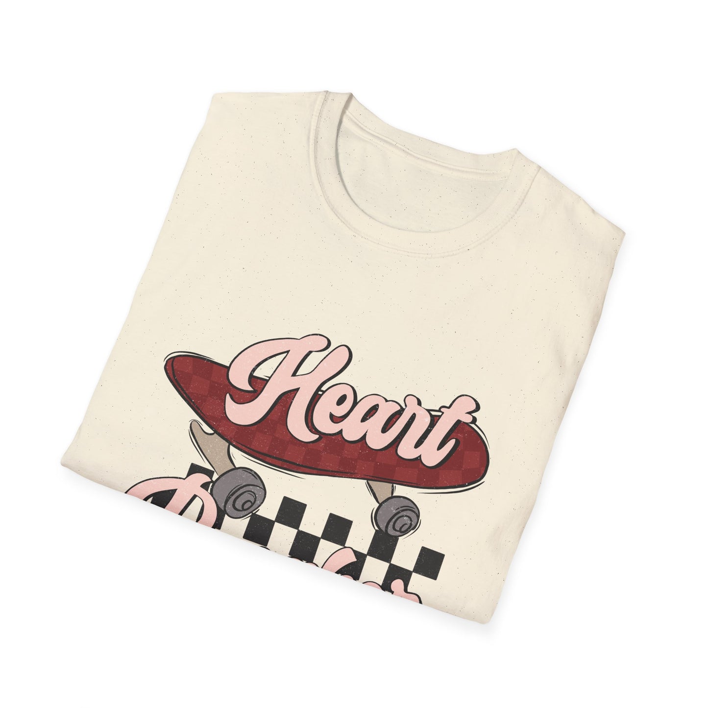 Awesome Heart Breaker Skateboard T-Shirt | Retro Vintage Skater Style Tee | Unique Grunge Graphic Top for Teens & Youth
