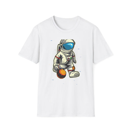 Epic Astronaut Moon Kick T-Shirt | Fun Space Soccer Fan Tee | Stellar Cosmic Explorer Gift for Kids & Adults