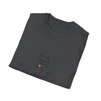 Hilarious "Snack Powered Human" Raccoon T-Shirt - Cute Animal Tee for Foodies & Snack Lovers. Must-Have Funny Graphic Tee!