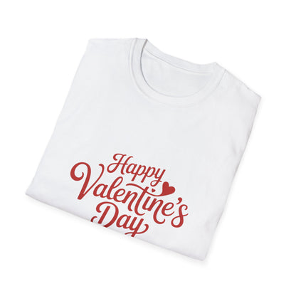 Sweet Happy Valentine's Day T-Shirt | Romantic Love Heart Script Tee Gift for Couples & Sweethearts