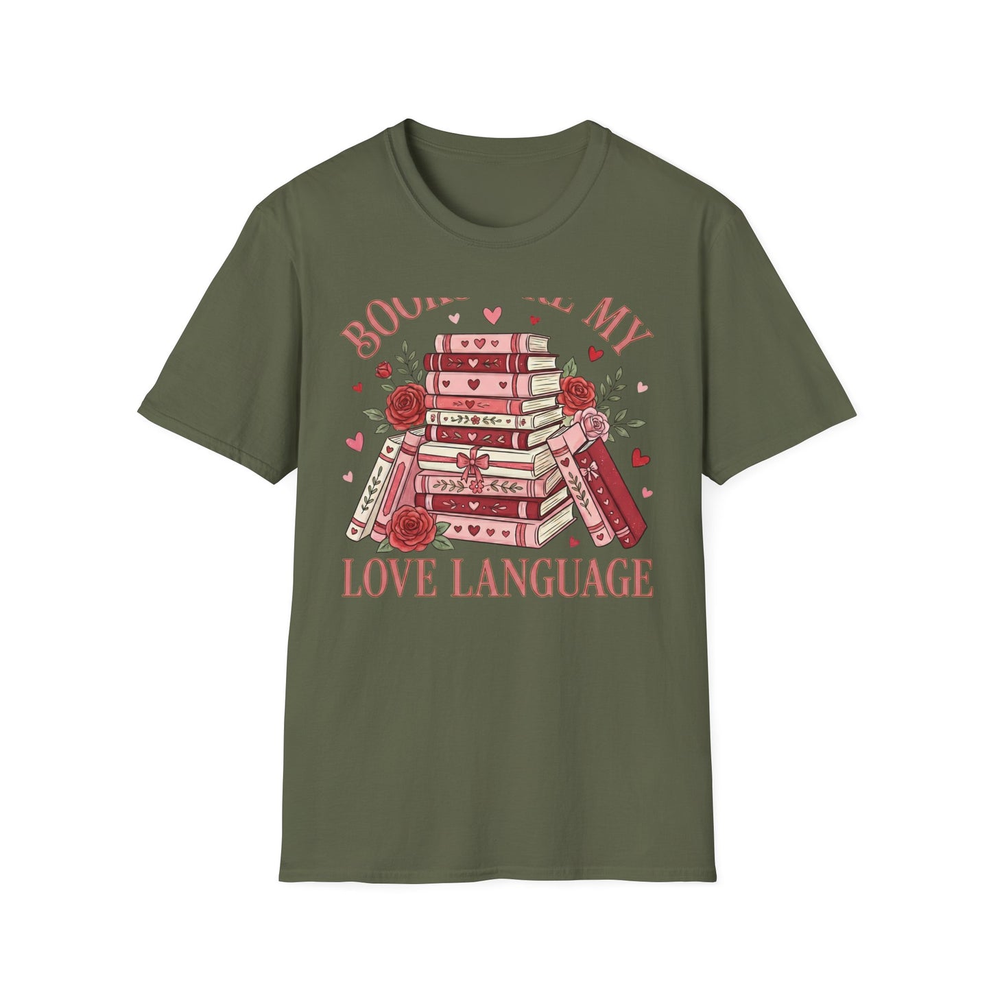 Charming Books Are My Love Language T-Shirt | Cozy Reader & Librarian Gift | Aesthetic Book Lover Tee