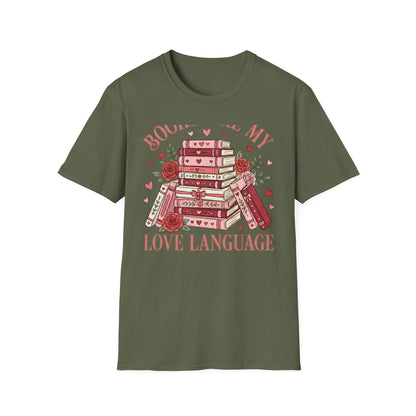 Charming Books Are My Love Language T-Shirt | Cozy Reader & Librarian Gift | Aesthetic Book Lover Tee
