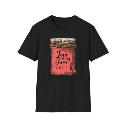 Adorable "Love is my Jam" Jar T-Shirt | Sweet Romantic Tee Gift for Her | Unique Vintage Style Valentine's Day Shirt