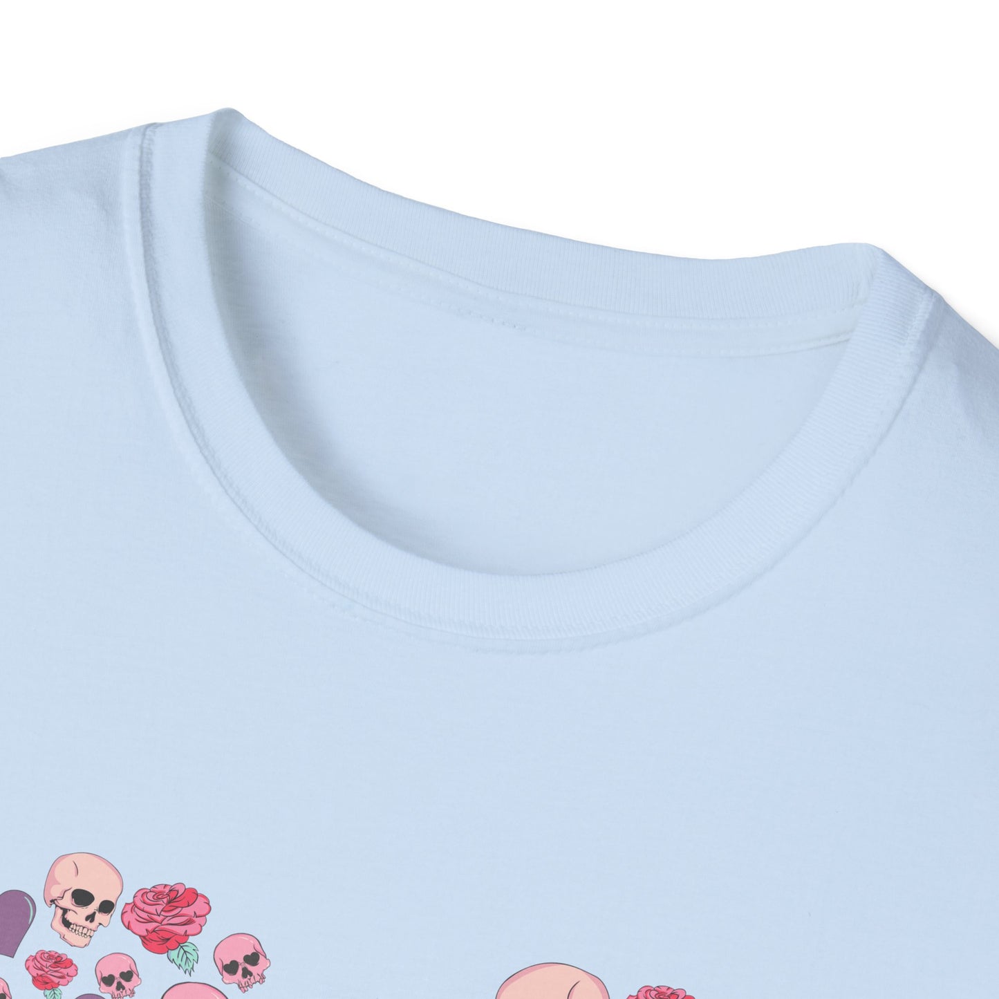 Captivating Goth Skulls & Roses Heart T-Shirt | Edgy 'Love You Till My Lungs Give Out' Tee | Unique Dark Romance Apparel Gift