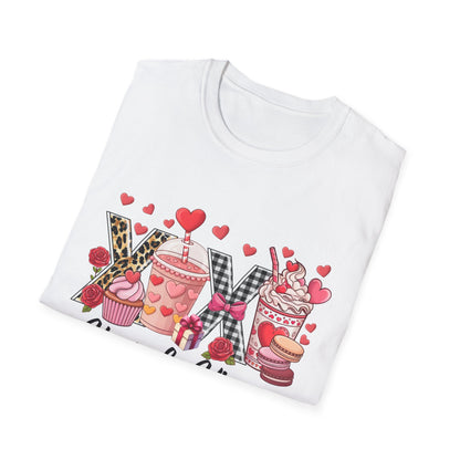 Delightful XOXO Valentine's T-Shirt | Sweet Treats & Chic Leopard/Gingham Style for Her