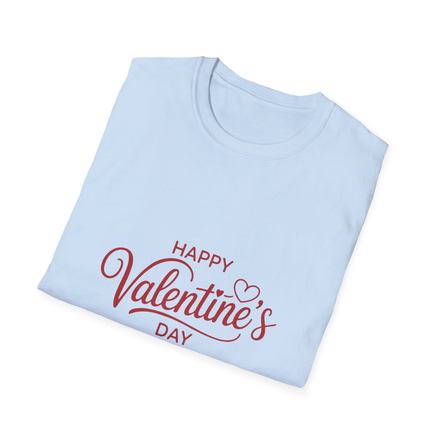 Celebrate Love: Happy Valentine's Day T-Shirt | Romantic Script Heart Design Tee for Sweethearts | Perfect Gift