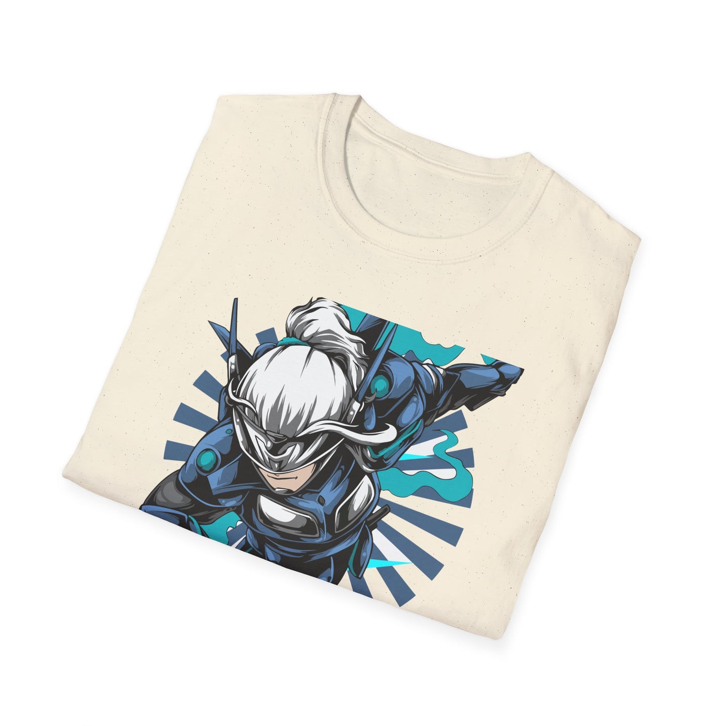 Epic Cybernetic Warrior Anime T-Shirt | Dynamic Futuristic Hero Manga Tee for Gamers & Sci-Fi Fans