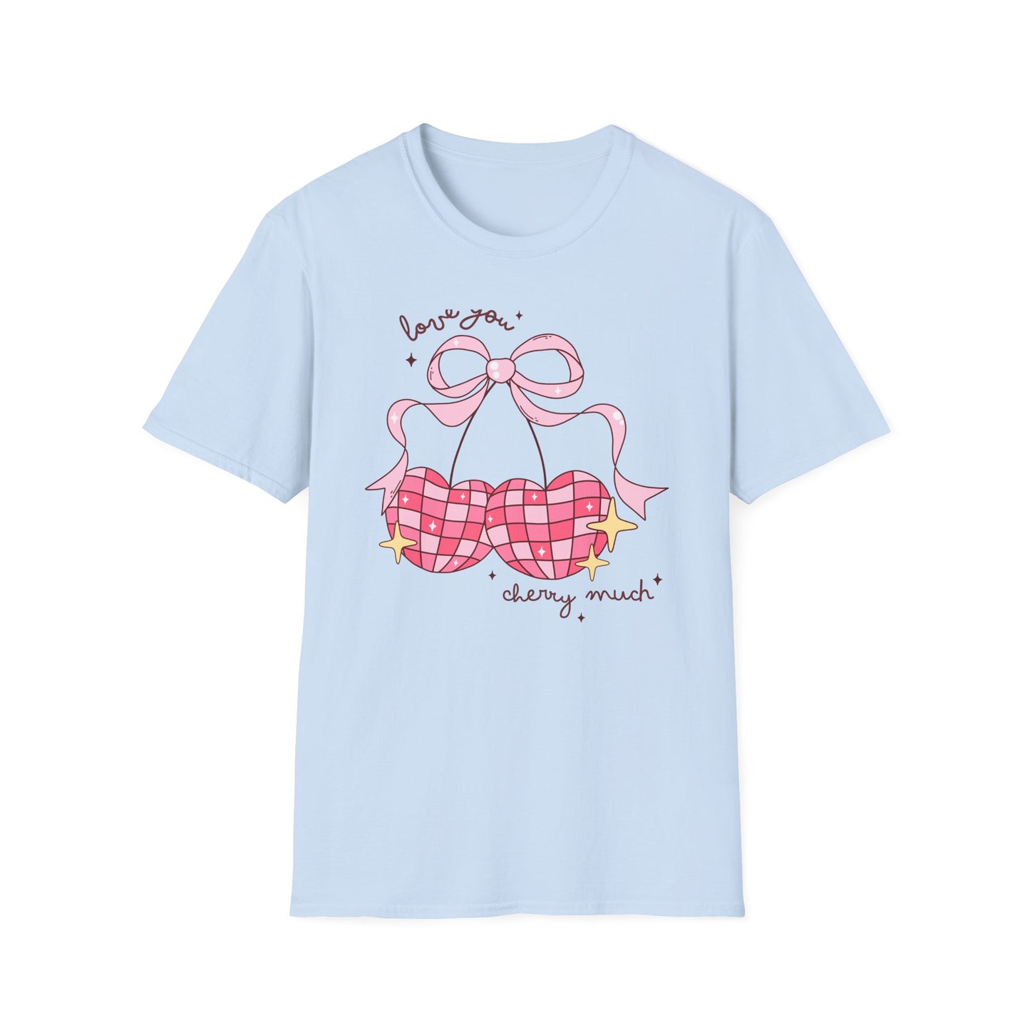 Irresistible 'Love You Cherry Much' T-Shirt | Cute Pink Heart Cherry Tee | Sweet Retro Vibe Valentine's Gift