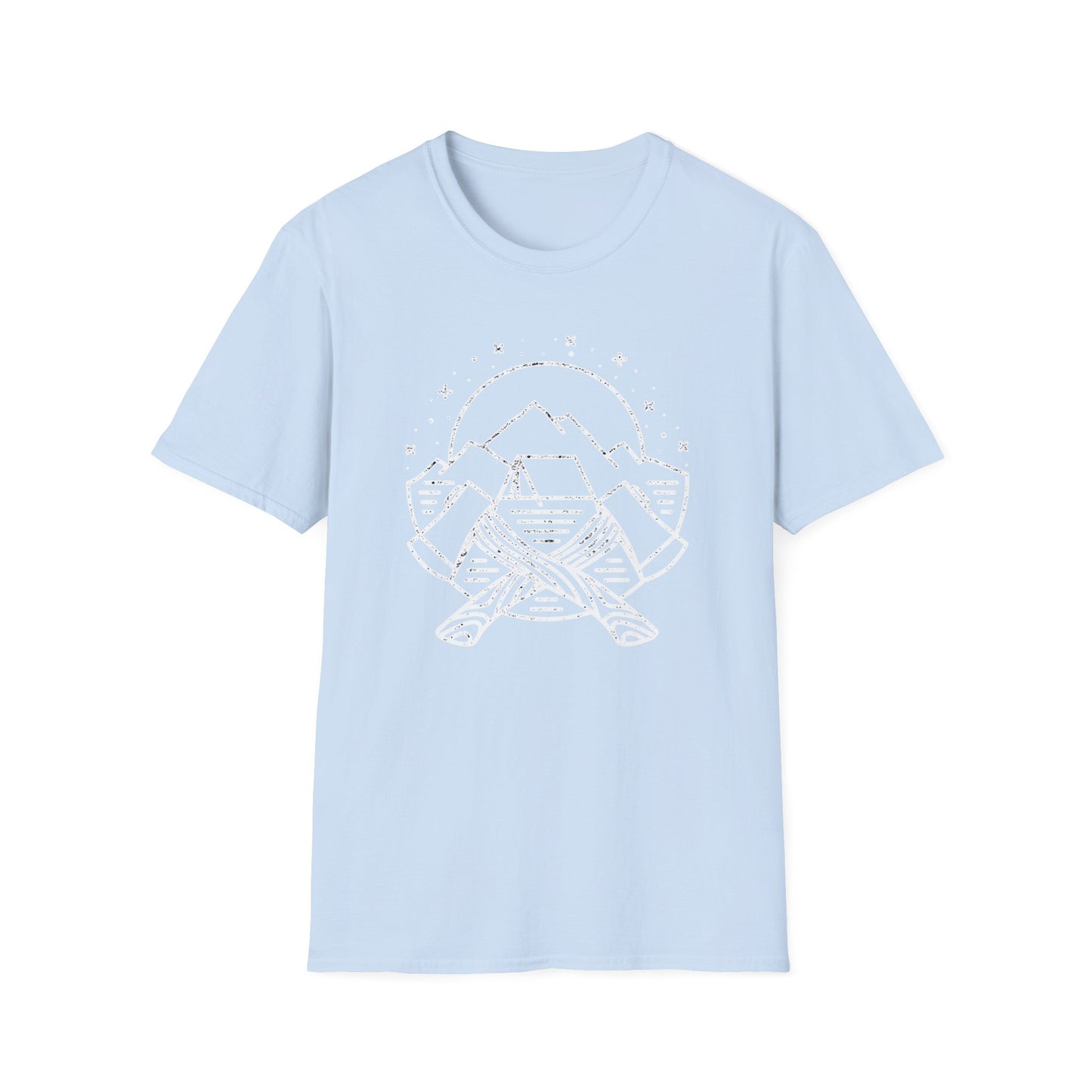 Stunning Geometric Mountain & A-Frame Tent T-Shirt | Distressed Outdoor Adventure Tee | Wanderlust Nature Explorer Gift