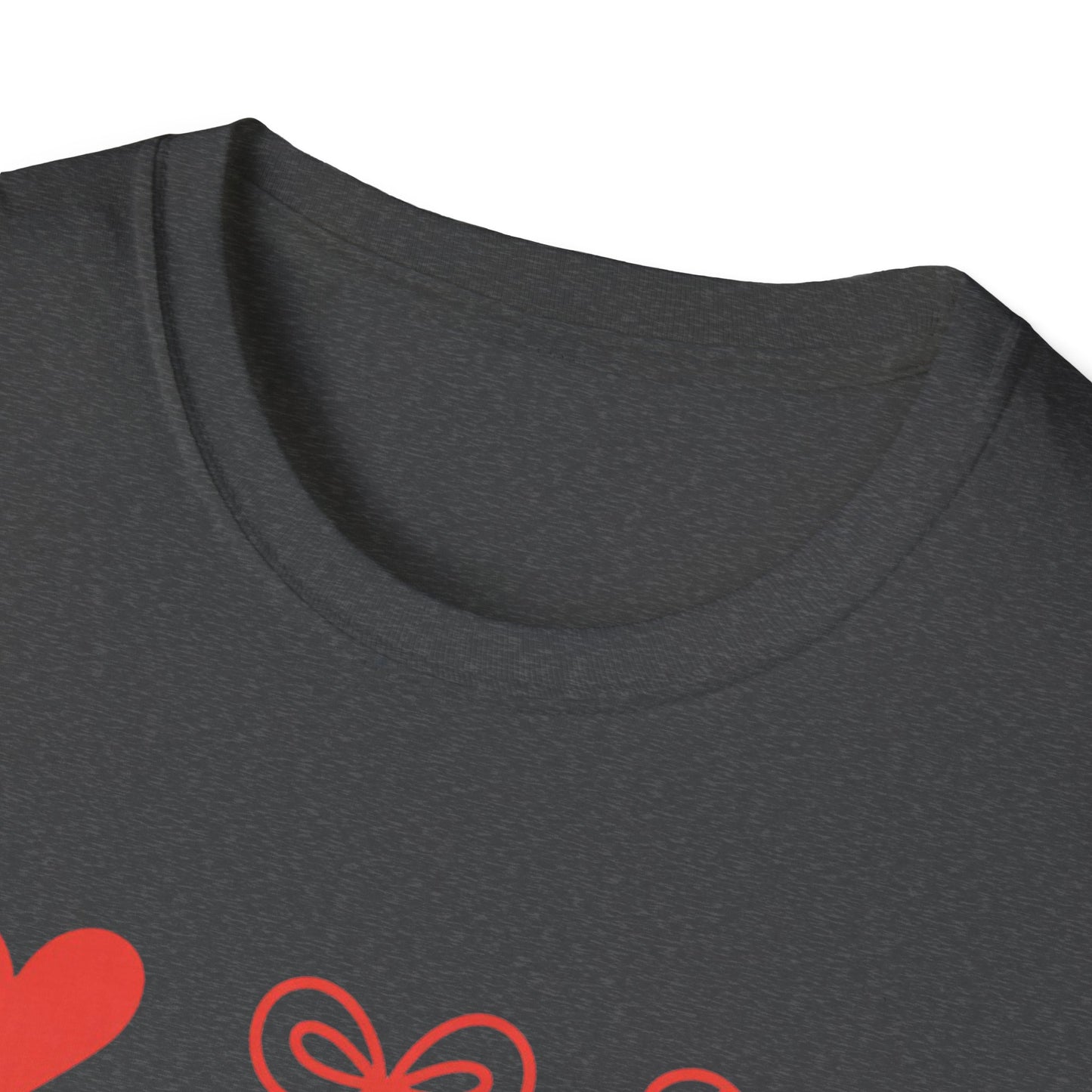 Adorable Valentine's Day Hearts & Bows T-Shirt | Sweet Romantic Love Graphic Tee for Women, Girls & Teens