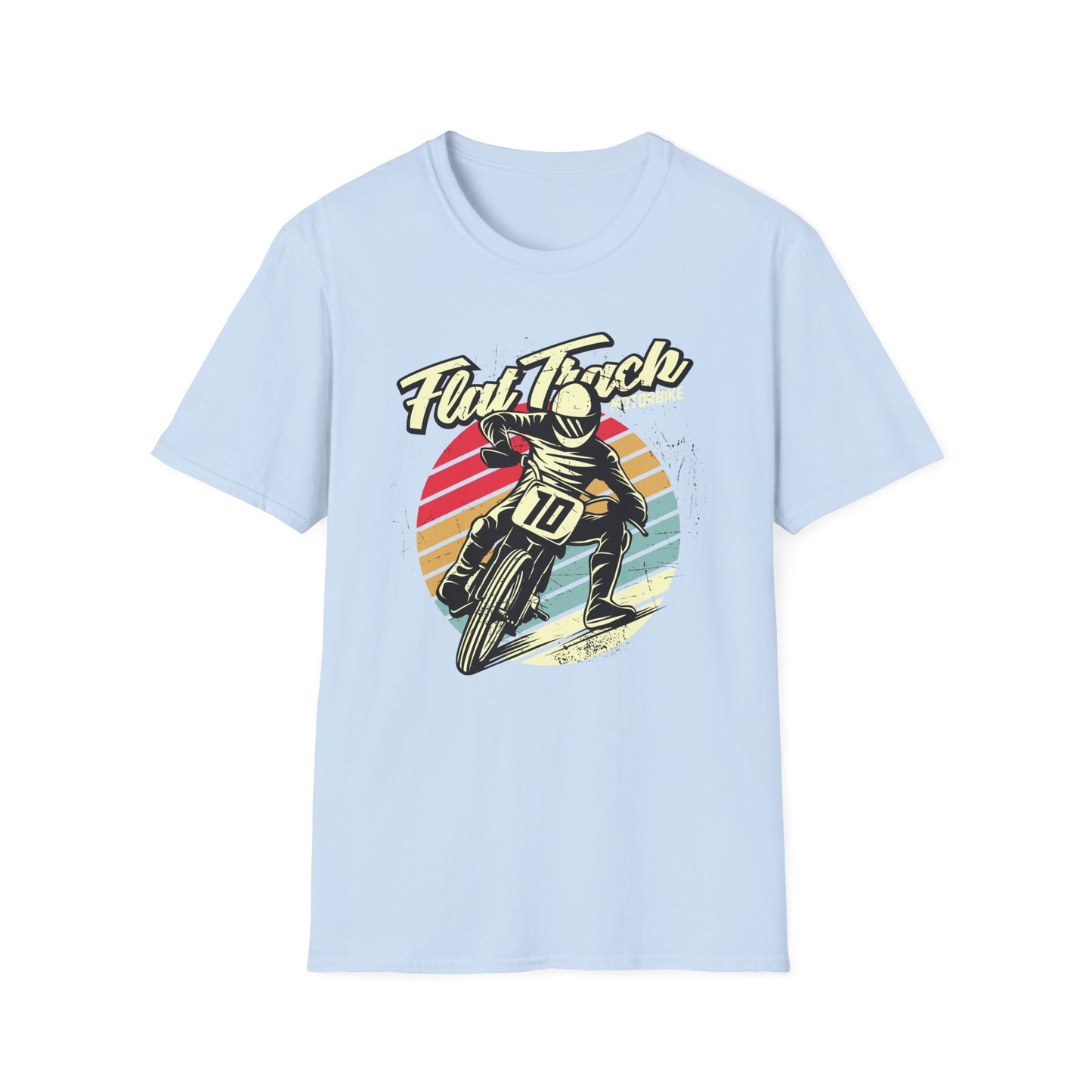 Vintage Flat Track Motorbike T-Shirt | Retro Dirt Bike Racer Tee | Awesome Adrenaline Seeker Gift