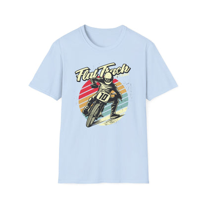 Vintage Flat Track Motorbike T-Shirt | Retro Dirt Bike Racer Tee | Awesome Adrenaline Seeker Gift