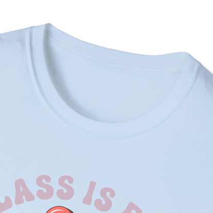 Adorable 'My Class is Full of Sweethearts' Teacher T-Shirt - Retro Valentine's Day Educator Gift - Cute Winking Heart Tee