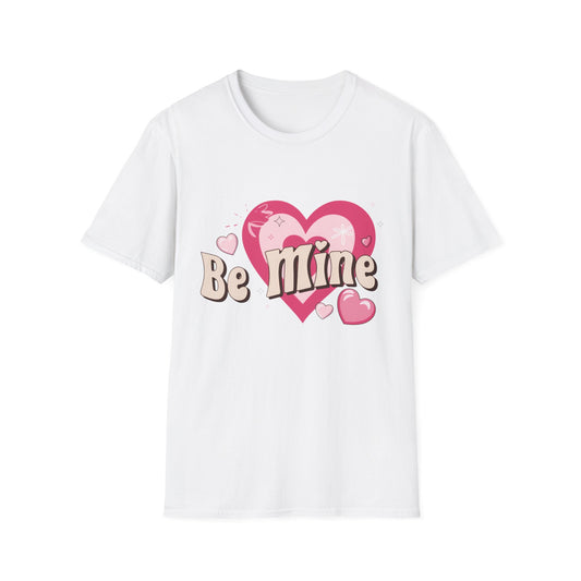 Be Mine Retro Valentine's T-Shirt | Sweet Pink Hearts & Groovy Text Tee | Adorable Love Gift for Her/Him