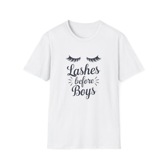 Fabulous Lashes Before Boys T-Shirt | Sassy Beauty Lover Tee | Chic Women's Empowering Gift