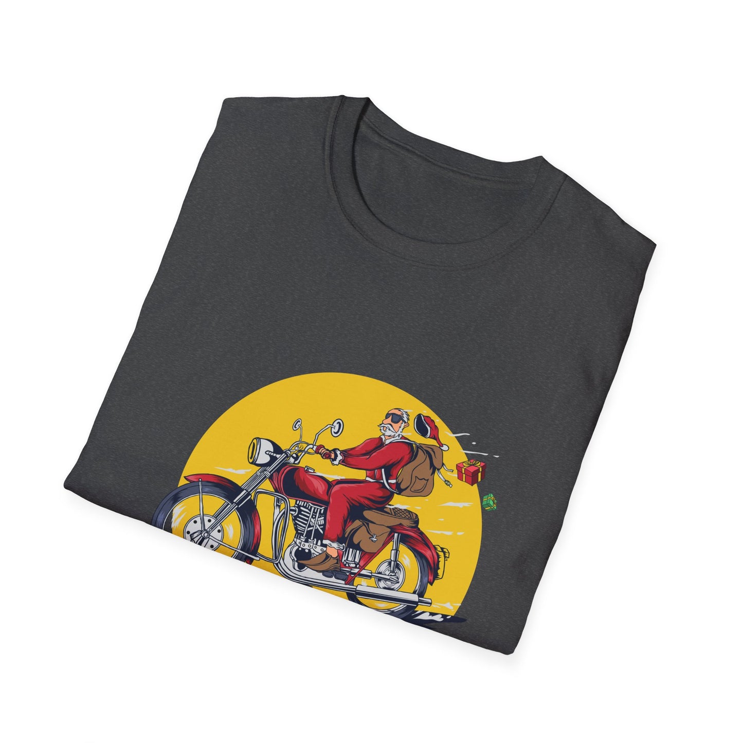 Epic Biker Santa Merry Christmas T-Shirt | Cool Motorcycle Rider Tee | Unique Holiday Gift for Men & Women | Festive Xmas Apparel