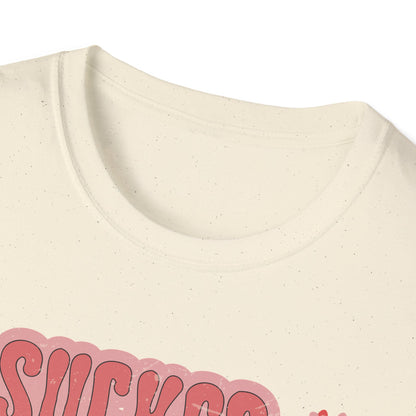 Sweet Sucker For You T-Shirt | Retro Checkered Heart Lollipops | Valentine's Day Love Gift | Adorable & Trendy Romantic Tee