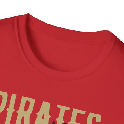 Bold Pirate Ship & Treasure T-Shirt | Work Like A Captain Play Like A Pirate Tee | Epic Adventure Lover Gift