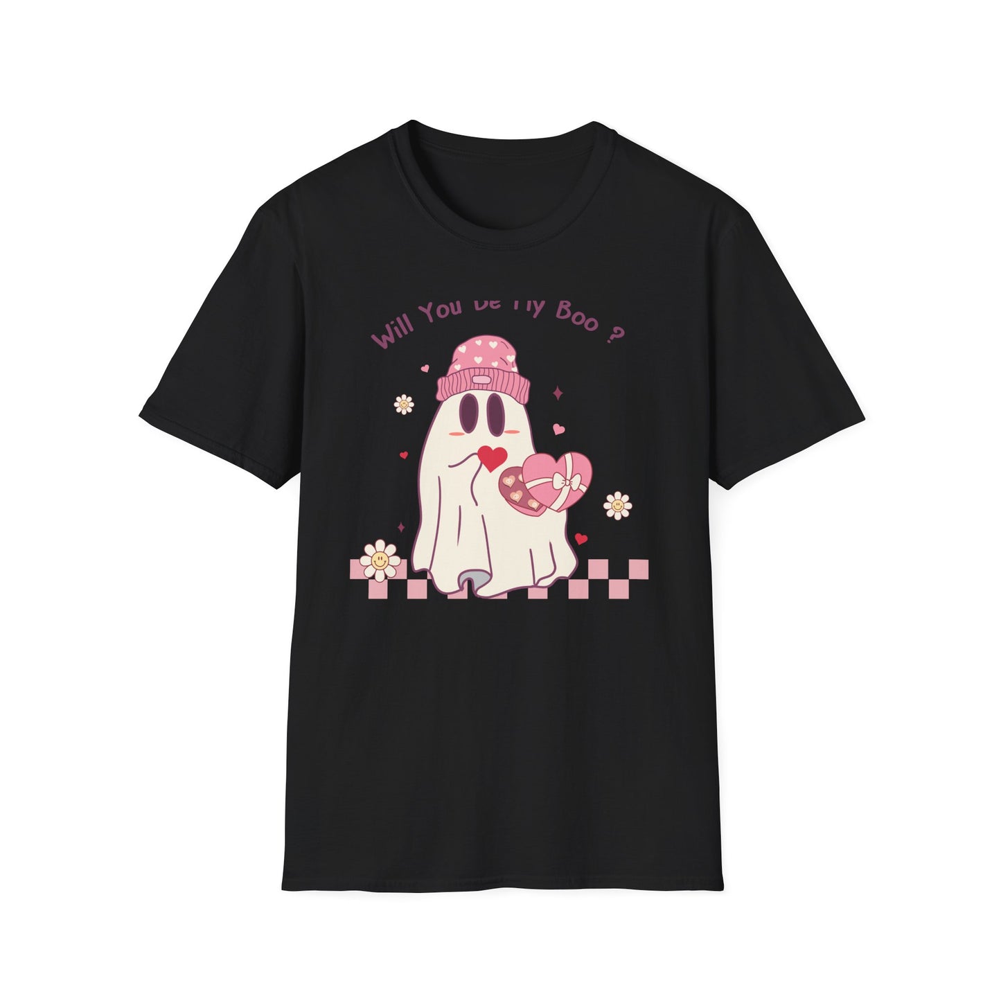 Adorable 'Will You Be My Boo' Ghost T-Shirt - Sweet Valentine's Day Proposal Tee - Cute Romantic Gift Apparel