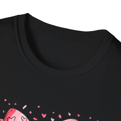 Sweet Cherries & Heart Bow T-Shirt | Adorable Pink Love Design Tee for Women - Perfect Gift