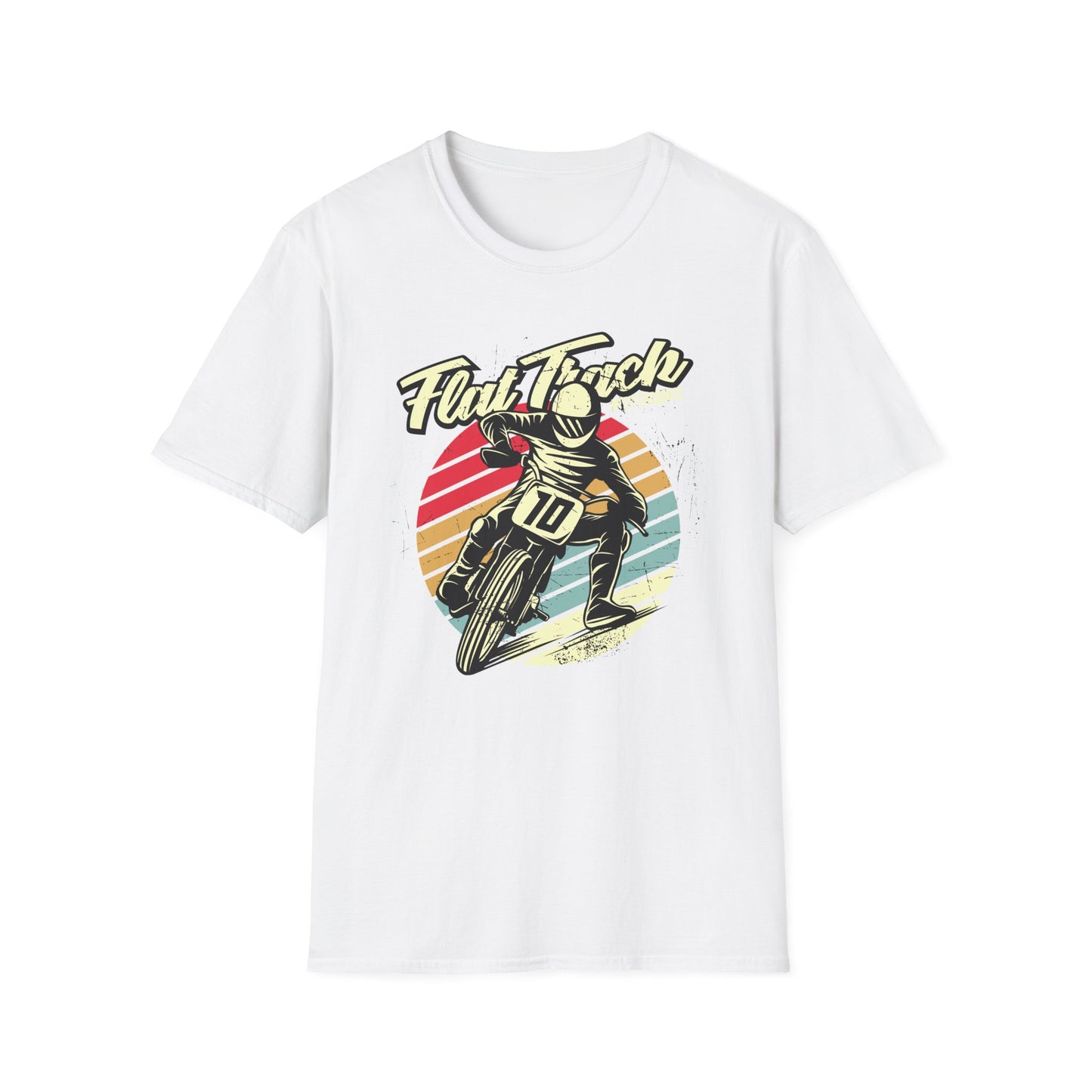 Vintage Flat Track Motorbike T-Shirt | Retro Dirt Bike Racer Tee | Awesome Adrenaline Seeker Gift