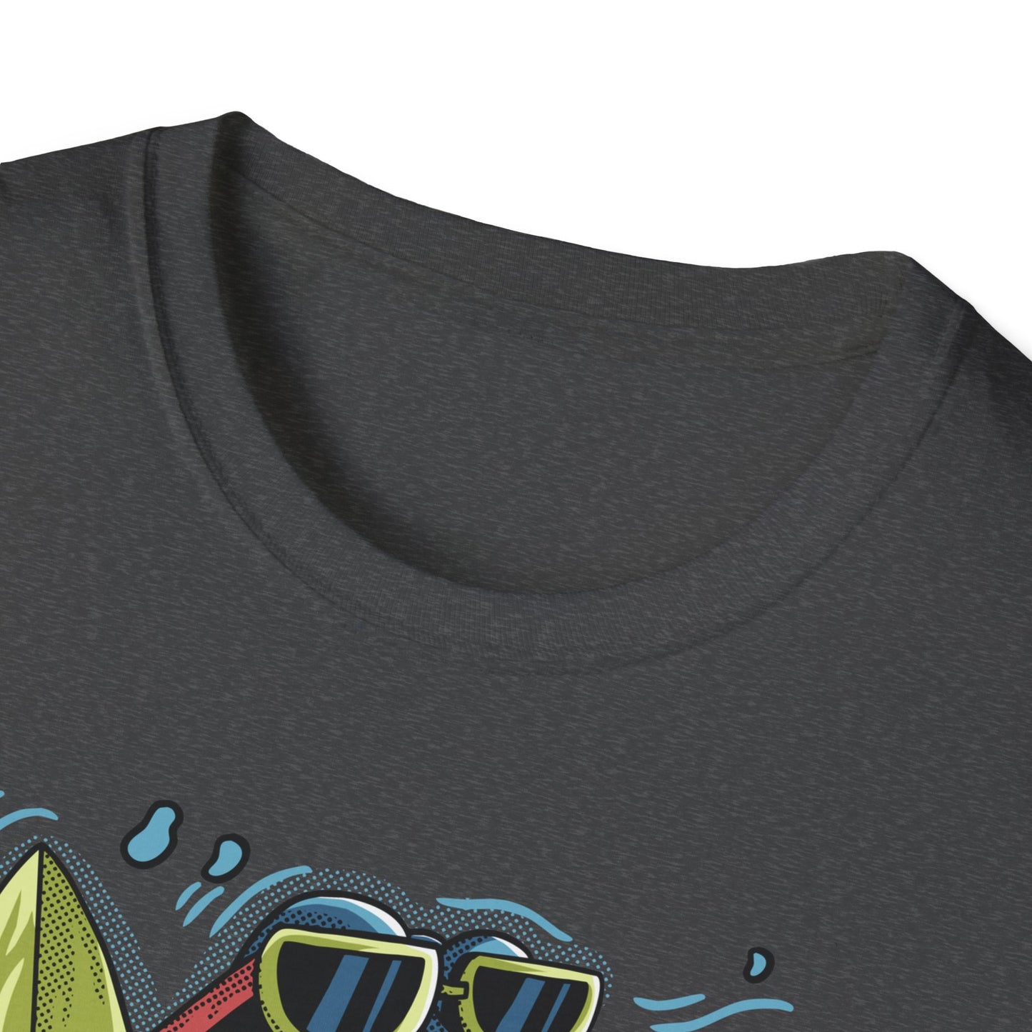 Chill Shark Summer Surfer T-Shirt | Funny Beach Vacation & Ocean Lover Tee | Awesome Ocean Vibes Gift for Men & Women