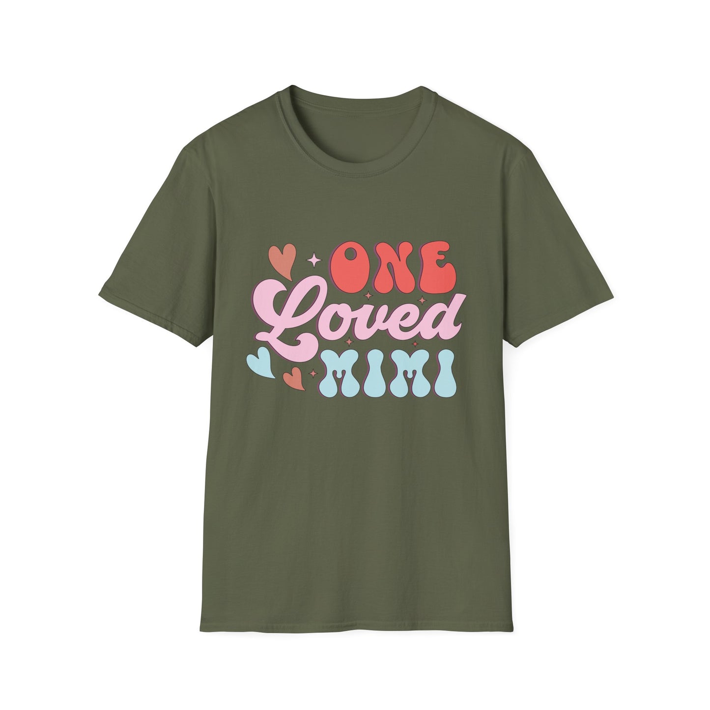 ONE Loved MIMI T-Shirt | Adorable Retro Groovy Grandma Gift | Sweet Mother's Day Grandparent Tee