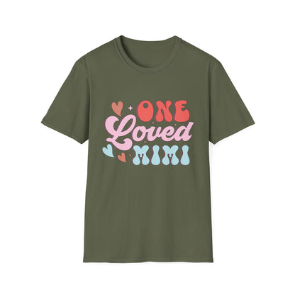 ONE Loved MIMI T-Shirt | Adorable Retro Groovy Grandma Gift | Sweet Mother's Day Grandparent Tee