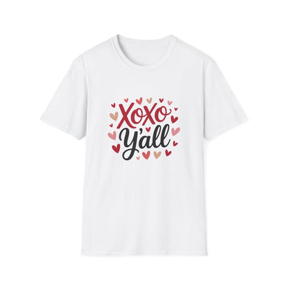 Charming Xoxo Y'all Hearts T-Shirt | Sweet Southern Love Tee | Perfect Valentine's Day Gift for Her