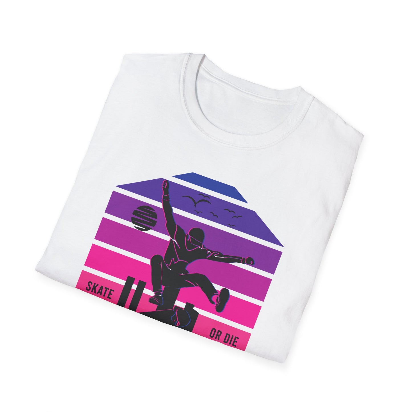 Epic Retro NYC Skater T-Shirt | Vibrant “Skate or Die” Urban Streetwear Tee for Skateboarders & Style Lovers