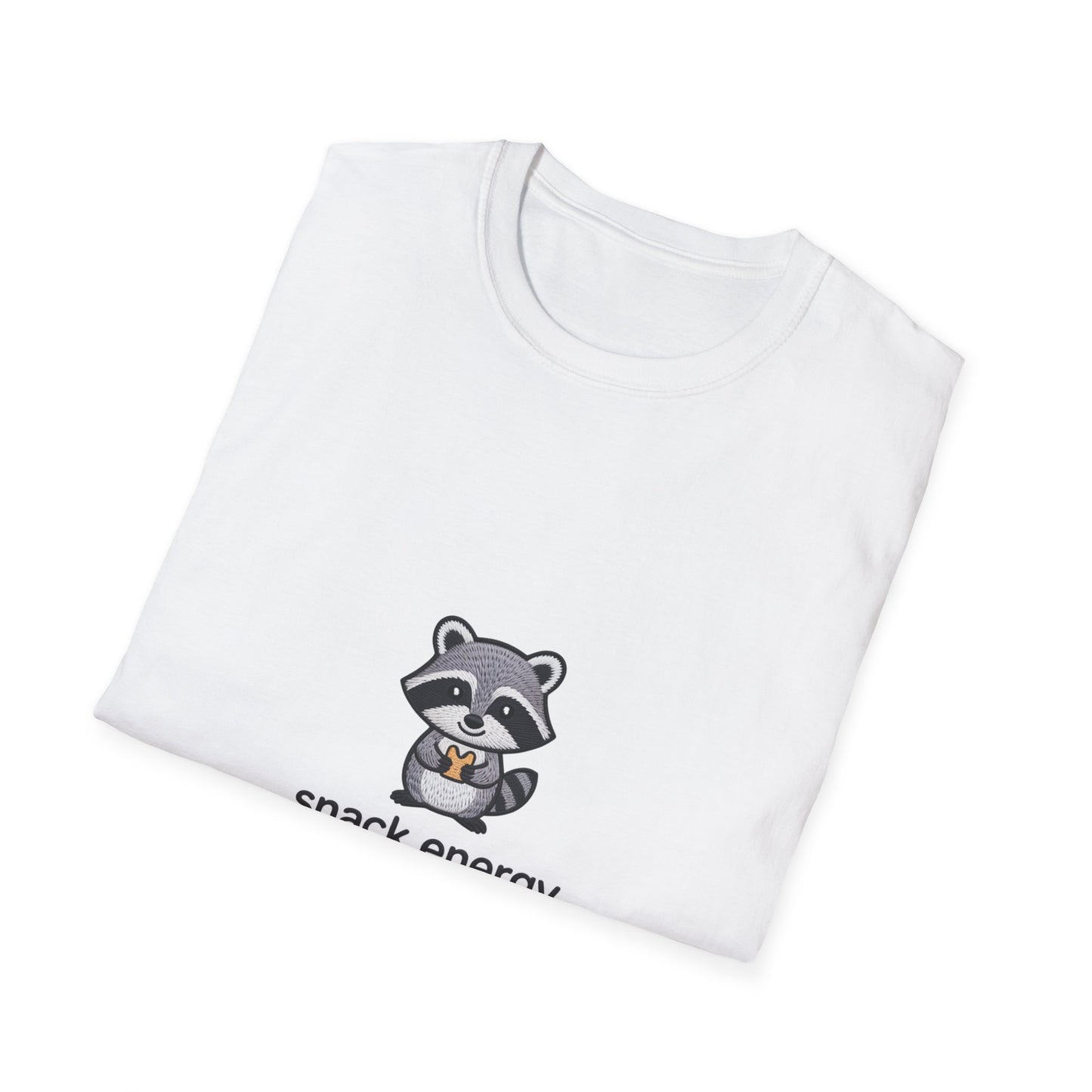 Snack Energy Raccoon T-Shirt | Adorable Trash Panda Cracker Tee | Funny Animal Lover & Foodie Gift | Premium Graphic Shirt