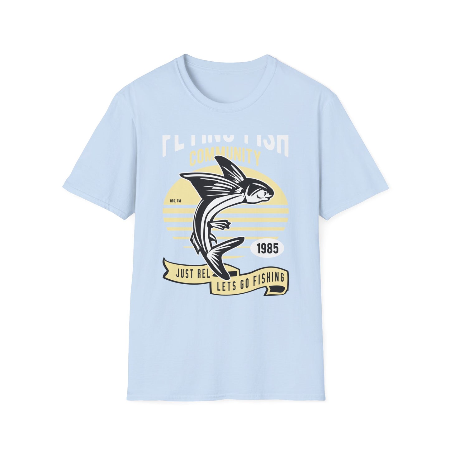 Classic Fishing Contest Community T-Shirt | Just Relax Let's Go Fishing Tee | Retro Jumping Fish Angler Apparel Gift