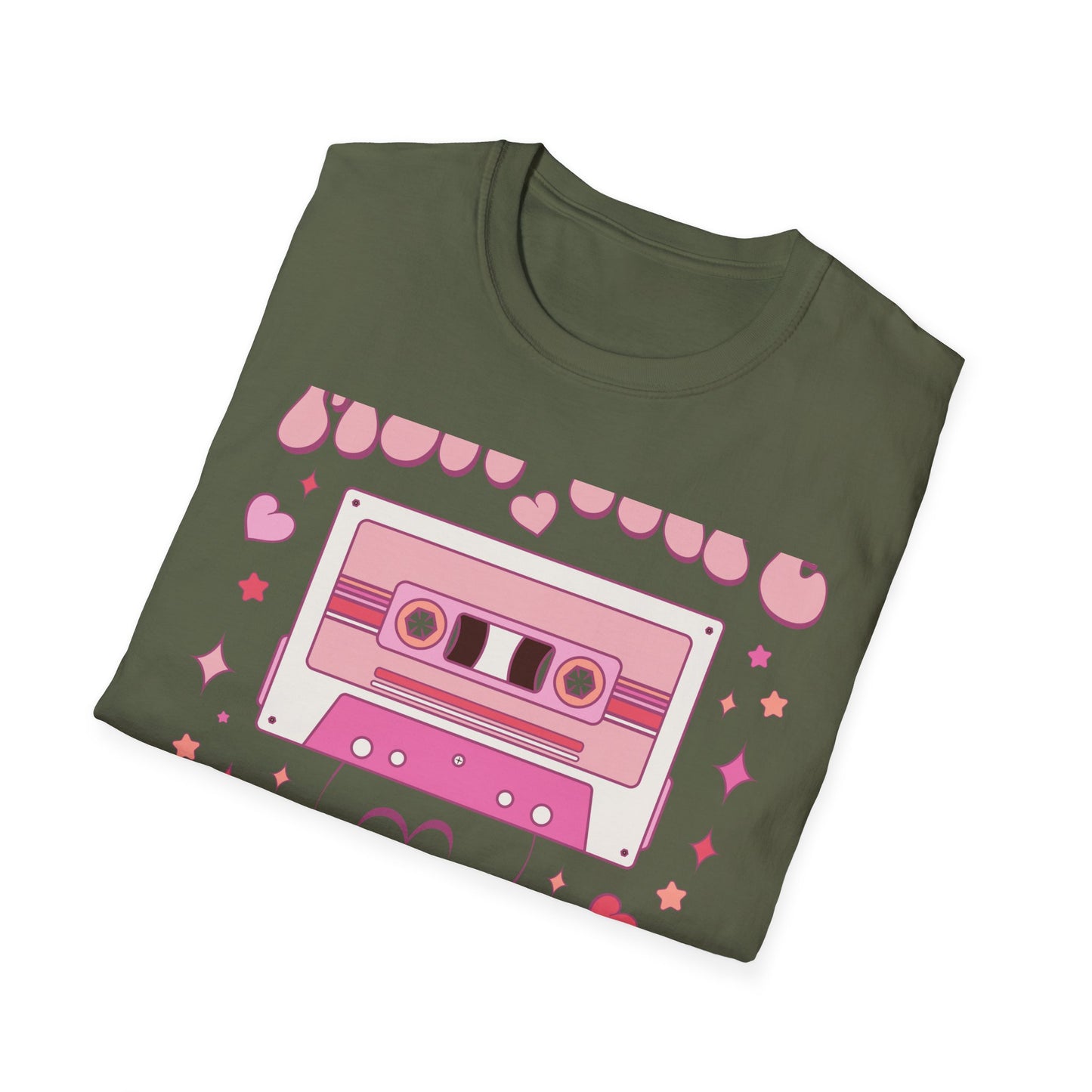 Groovy Mix Tape Love Songs T-Shirt | Retro Cassette Music Lover Tee | Sweet Vintage Valentine's Day Gift