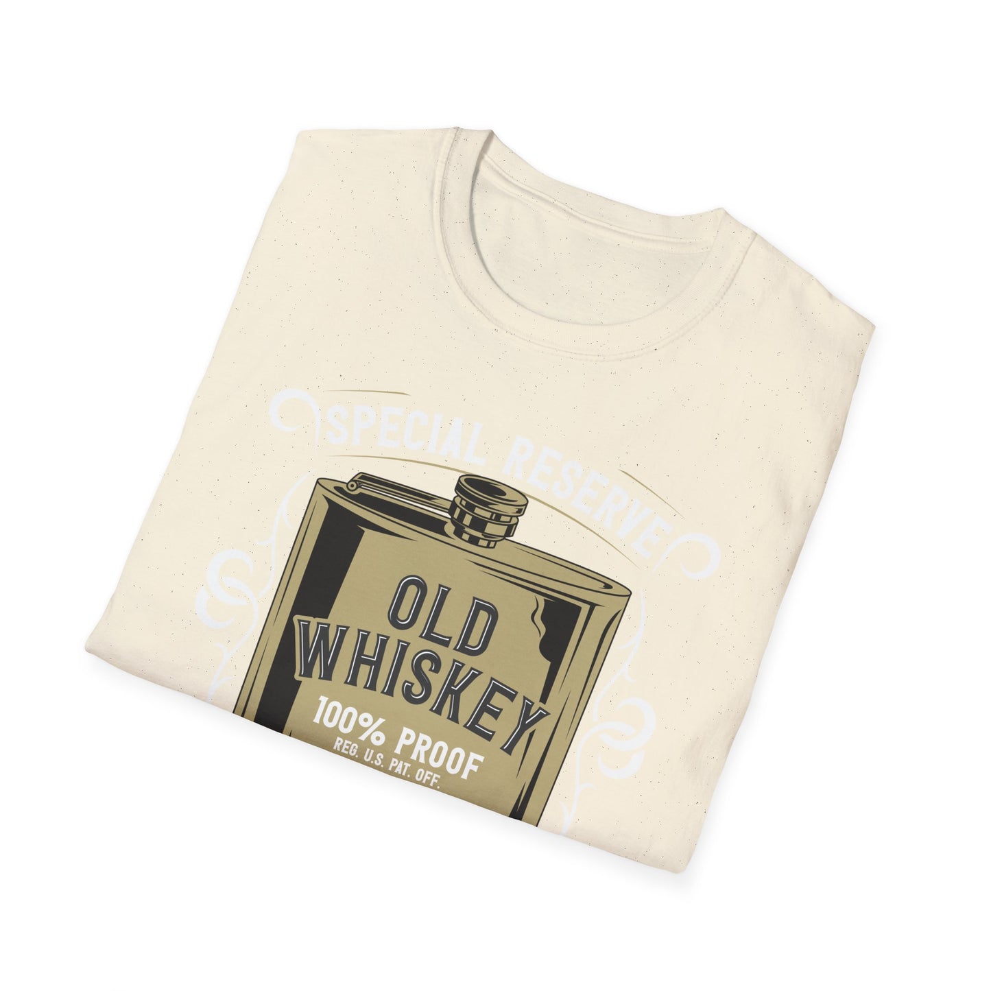 Classic Old Whiskey Flask 100% Proof T-Shirt - Bold Vintage Liquor Tee for Men & Whiskey Lovers | Unique Gift