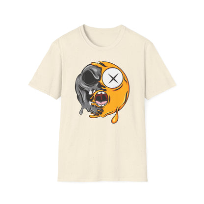 Melting Skull Emoji T-Shirt | Bold Expressive Scream Graphic Tee | Unique Edgy Streetwear Top