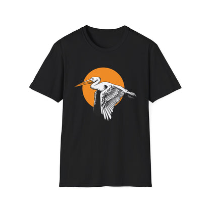 Majestic Flying Pelican T-Shirt - Bold Coastal Bird Art Tee for Nature Lovers | Unique & Eye-Catching Gift