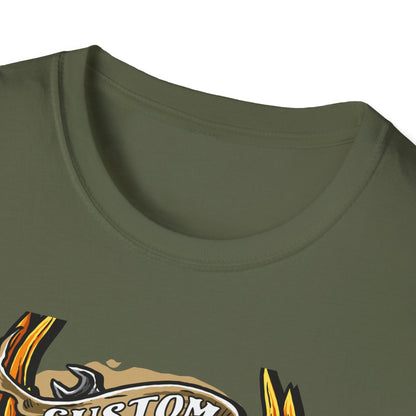 Epic Custom Culture T-Shirt | Bold Flaming Eye & Biker Wings Design | Unleash Your Rebel Spirit - Hot Rod Tee