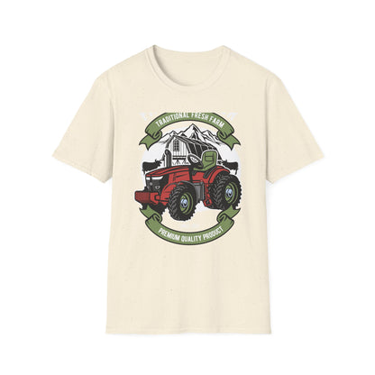 Classic Red Tractor Farm T-Shirt | Traditional Fresh Agriculture Tee | Premium Country Life & Farmer Gift