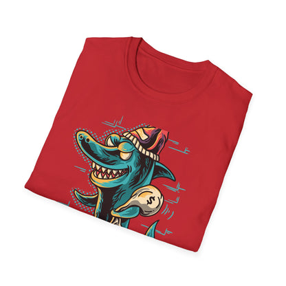 Epic Shark Mafia T-Shirt – Cool Urban Gangster Shark Tee with Money Bag | Unique Streetwear Graphic for Men & Teens