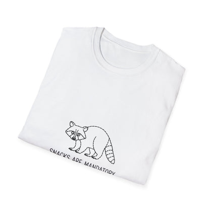 Hilarious 'Snacks Are Mandatory' Bear T-Shirt - Funny Foodie Tee for Snack Lovers & Bear Fans - Ultimate Comfy Gift