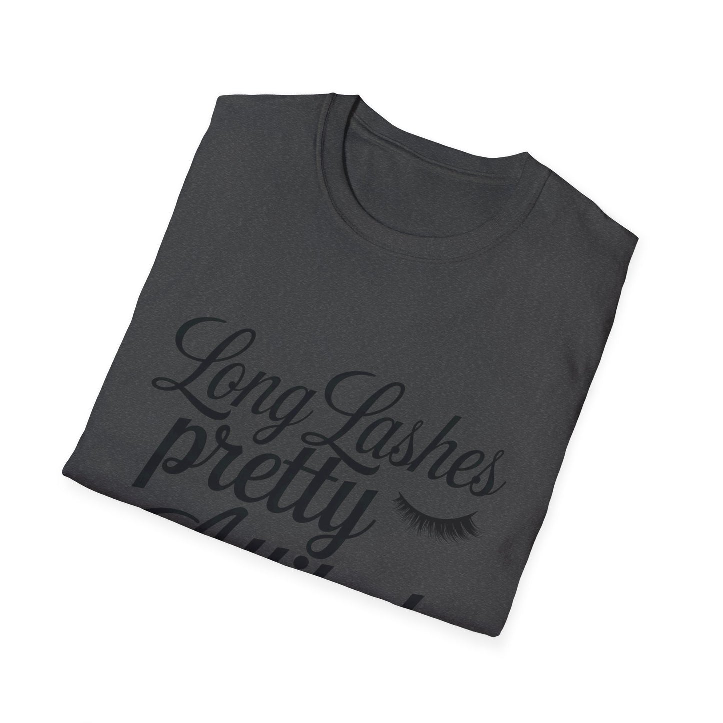 Long Lashes Pretty Attitude T-Shirt | Chic Makeup Lover Tee | Fierce & Fabulous Women's Beauty Statement Top