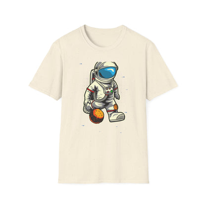 Epic Astronaut Moon Kick T-Shirt | Fun Space Soccer Fan Tee | Stellar Cosmic Explorer Gift for Kids & Adults