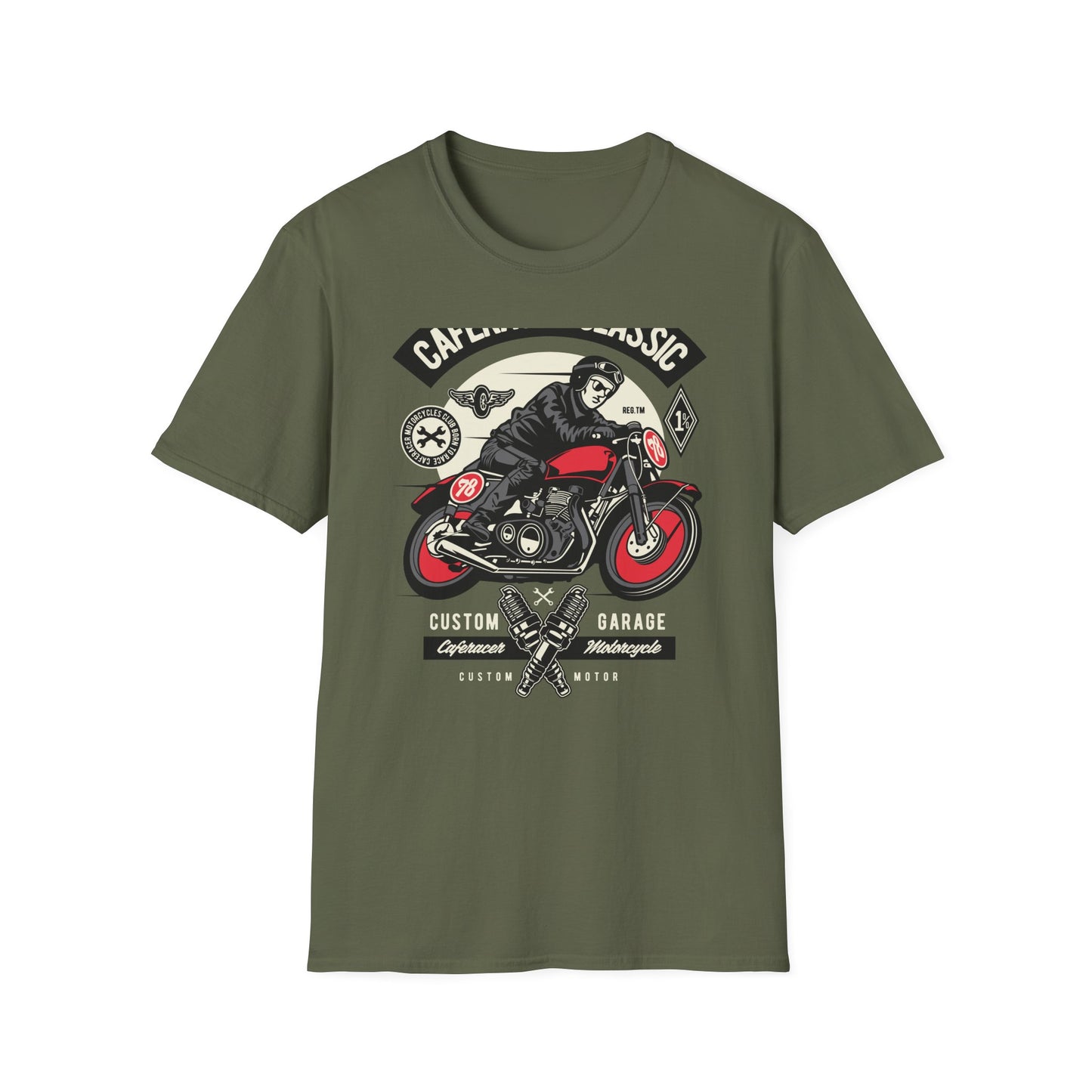 Vintage Cafe Racer Classic T-Shirt | Legendary Biker Club Motorcycle Tee for Men | Custom Garage Mechanic Apparel Gift
