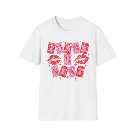Iconic Thank U, Next T-Shirt | Empowering Women's Pop Culture Statement Tee with Kiss Lips & Stars