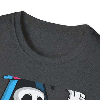 Hip Hop Skeleton Coffin Tee | Spooky Cool Streetwear T-Shirt with Sneakers & Bats | Unique Urban Style Graphic
