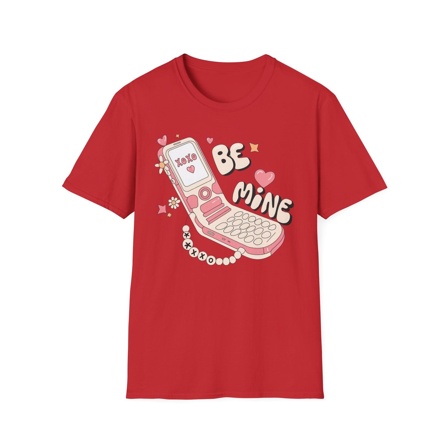 Adorable Y2K "XOXO Be Mine" Flip Phone T-Shirt | Nostalgic Retro Love Tee for Valentine's & Everyday Chic