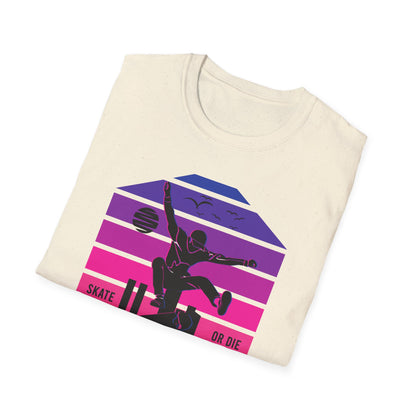 Epic Retro NYC Skater T-Shirt | Vibrant “Skate or Die” Urban Streetwear Tee for Skateboarders & Style Lovers
