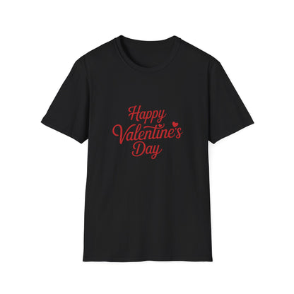 Sweet Happy Valentine's Day T-Shirt | Charming Love Heart Script Design | Perfect Romantic Gift for Couples