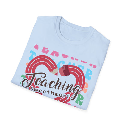 Groovy Teaching Sweetheart T-Shirt | Adorable Teacher Appreciation Tee | Perfect Gift for Educators & Mentors